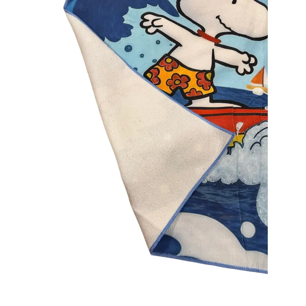 Snoopy peanuts surfing beach towel